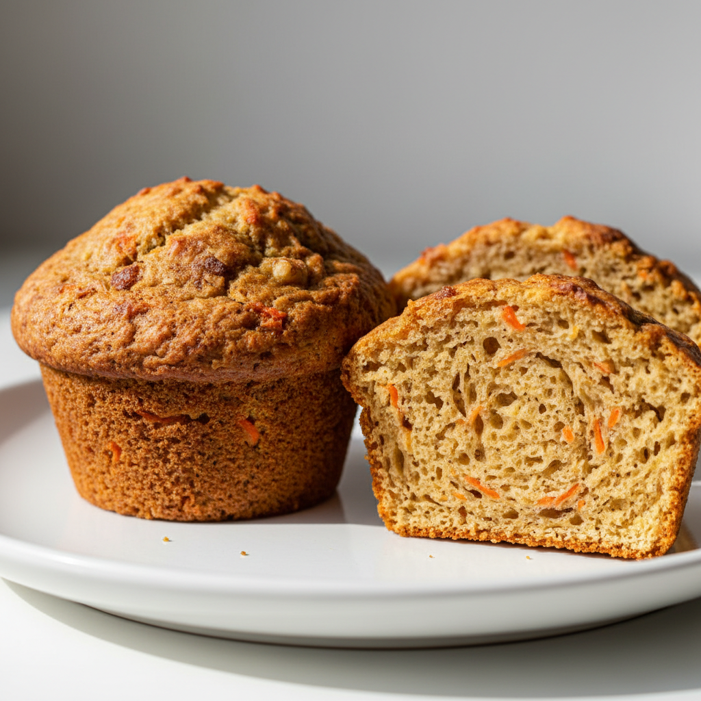 carrot cake soudough muffin no frosting