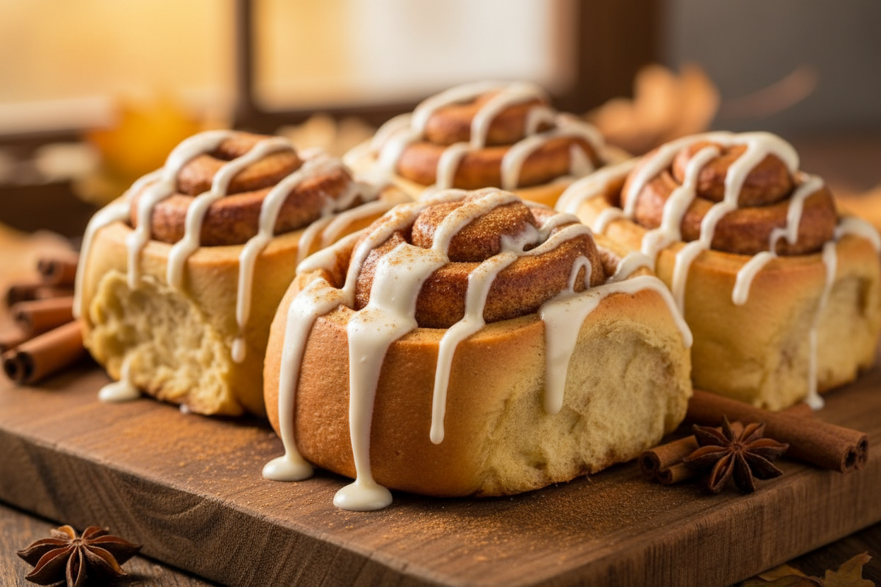 Pumpkin Spice Cinnamon rolls
